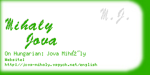 mihaly jova business card
